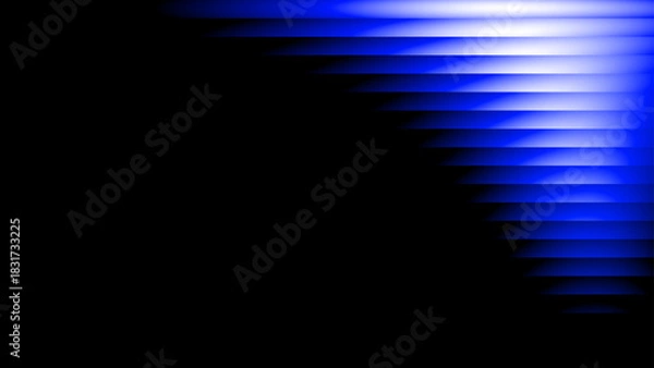 Fototapeta Abstract Blue Gradient Background with Ribbed Glass and Motion Wave Effect, Vector Illustration