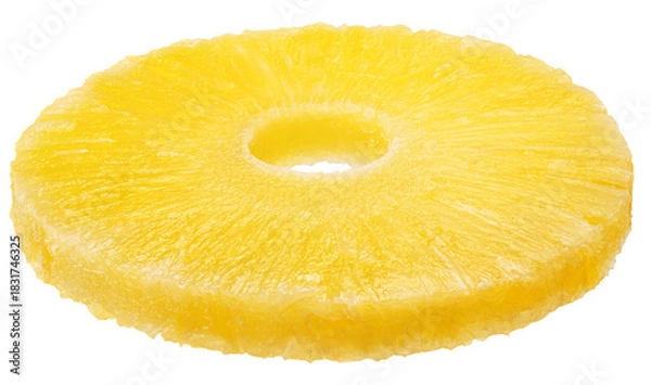 Obraz Pineapple ring on a white background. File contains clipping paths.