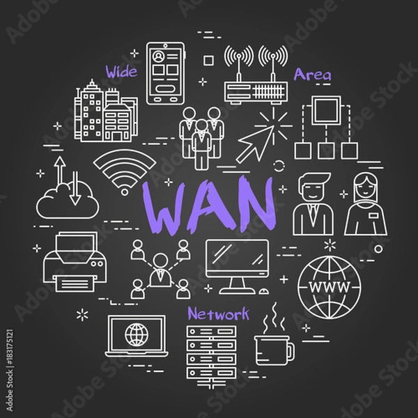 Obraz Chalk board concept - WAN