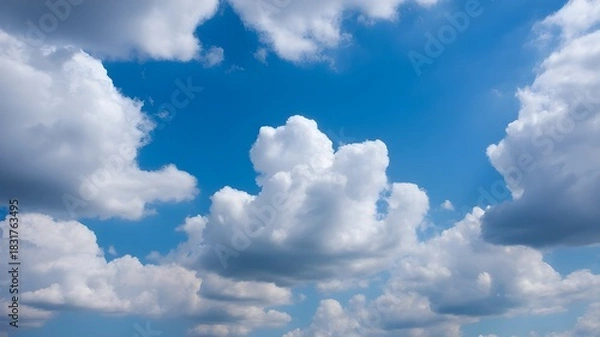 Obraz smoke white clouds with empty center background