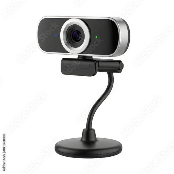 Obraz Modern webcam with flexible stand isolated on transparent background