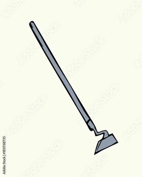 Obraz Vector drawing. Garden hoe sign