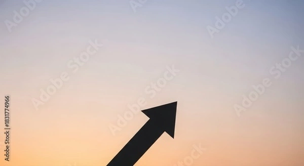 Fototapeta Dramatic image reflecting hope and ambition, Symbol of forward movement towards success and positivity