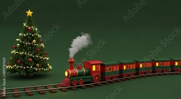 Obraz christmas tree with presents