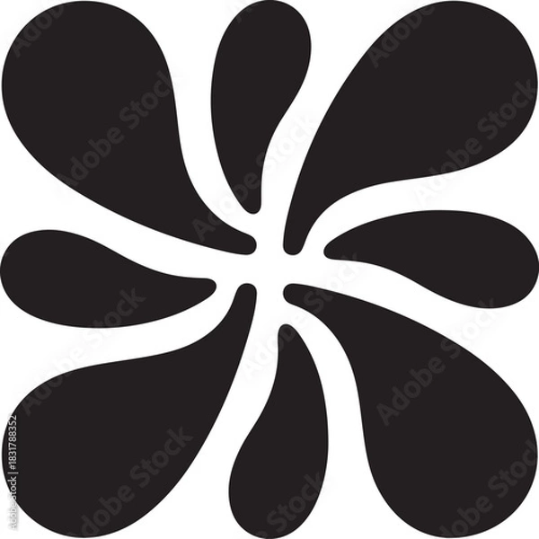 Fototapeta Abstract Black Splatter Design Graphic Element