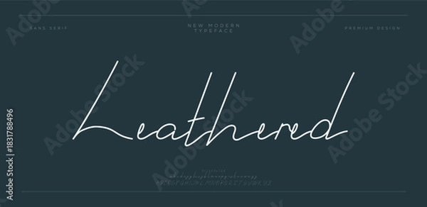 Fototapeta Classic elegant design font. Vector illustration of typography alphabet. Sans serif stylish display fonts.