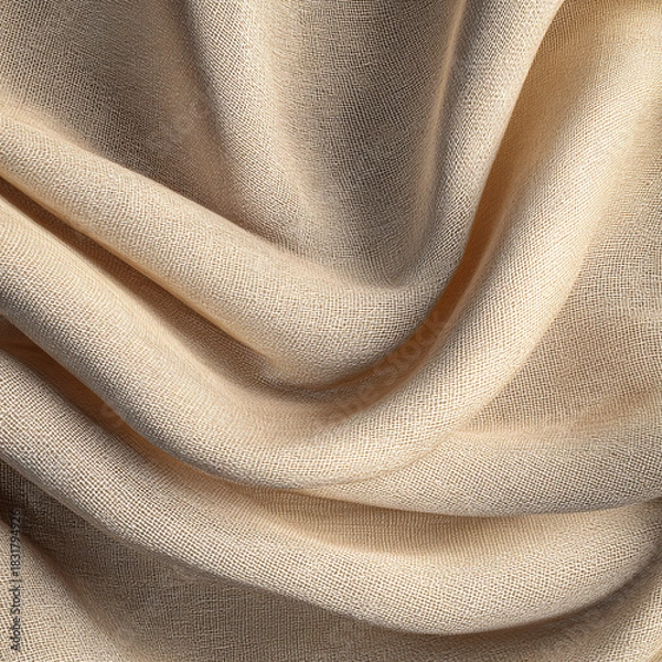 Fototapeta Soft Cream Linen Fold Texture