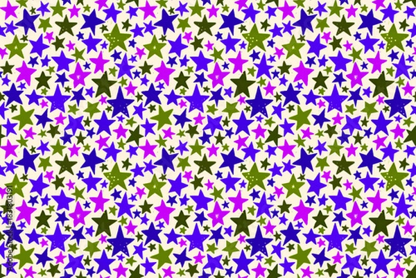 Fototapeta 星のシームレスパターン 1-9