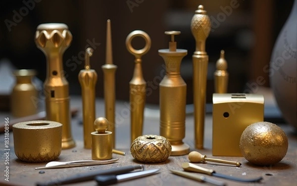 Obraz Objects: Goldsmithing tools. High quality