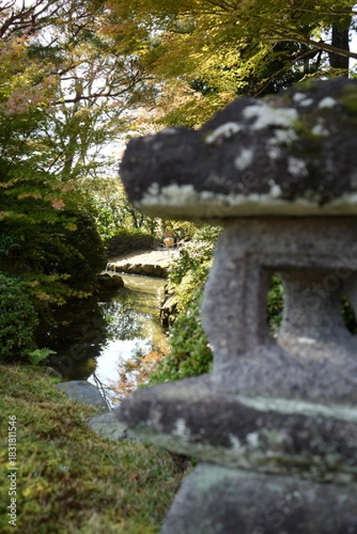 Obraz 京都 秋の紅葉の季節の城南宮の風景
