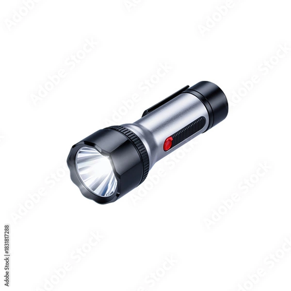 Obraz Bright LED Flashlight with Red Button