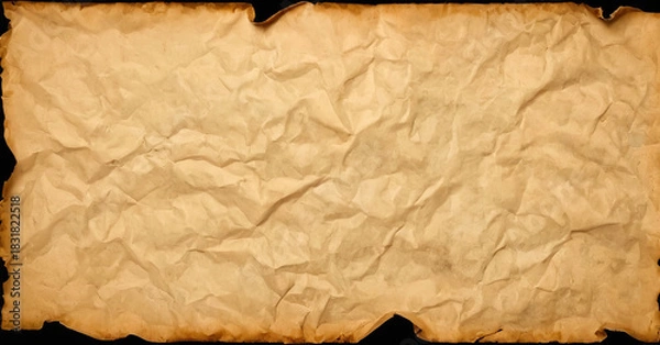 Obraz Close-up crumpled paper, vintage texture