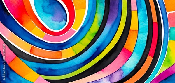 Obraz Bright multicolored background, abstract colorful pattern