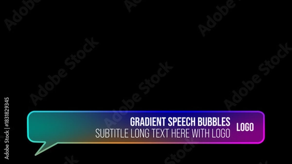 Obraz Gradient Speech Bubble 3