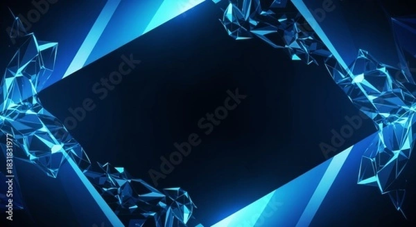 Obraz Blue minimalist abstract gradient background