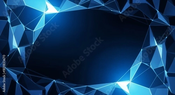 Obraz Blue minimalist abstract gradient background