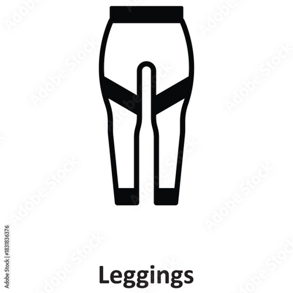 Fototapeta Leggings Vector icon which can easily modify or edit
