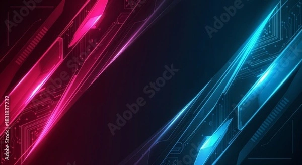 Obraz Blue and red minimalist abstract gradient background