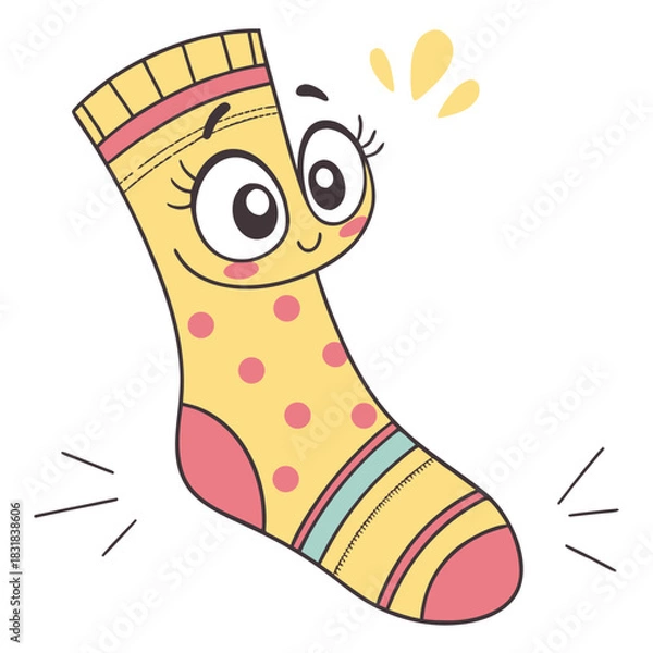 Obraz Vector of Cartoon Stockig on white background