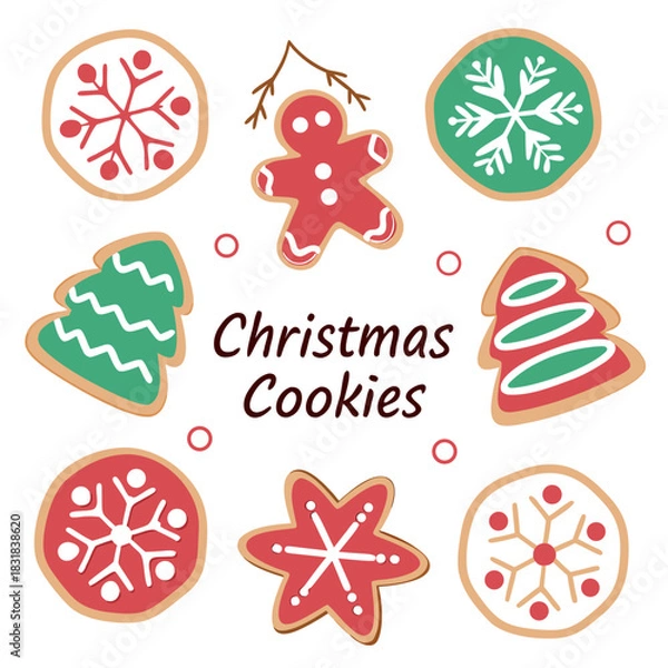 Obraz set of christmas elements