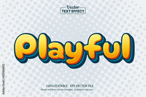 Fototapeta Playful  text sweet style editable text effect