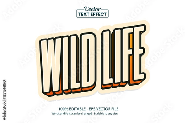 Fototapeta Retro vintage text effect, Editable text effect