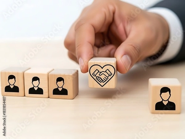 Obraz Prioritizing genuine human connections fostering trust loyalty and long-term relationships for business success