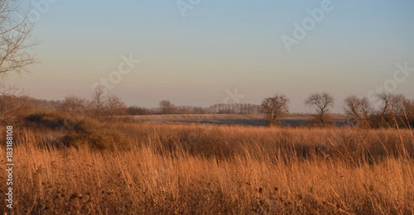 Fototapeta Vast open space in rural area