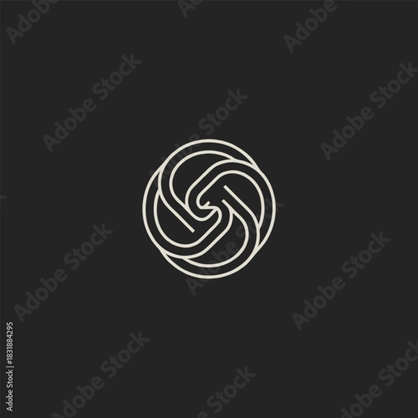 Fototapeta Abstract circular logo design vector illustration