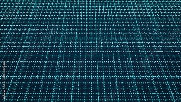 Fototapeta Sophisticated electronic diagram exhibiting glowing link routes