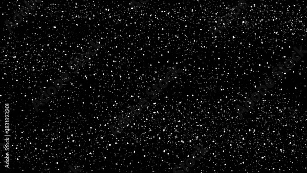 Fototapeta realistic falling snowflakes on black background