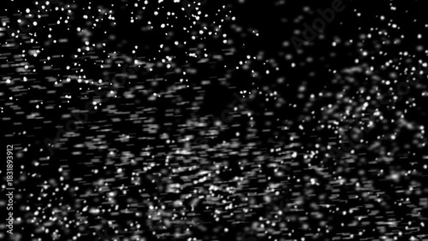 Fototapeta realistic falling snowflakes on black background