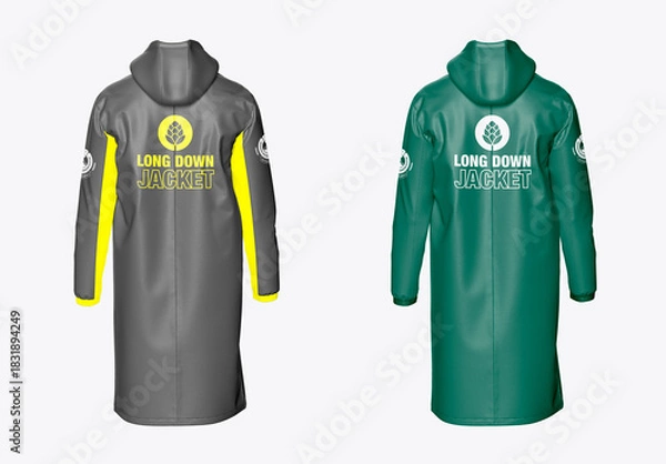 Obraz Long Down Jacket Mockup