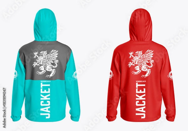 Fototapeta Windbreaker Jacket Mockup