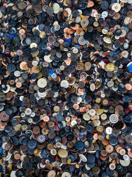 Obraz Une matière de centaines de bouton de couture