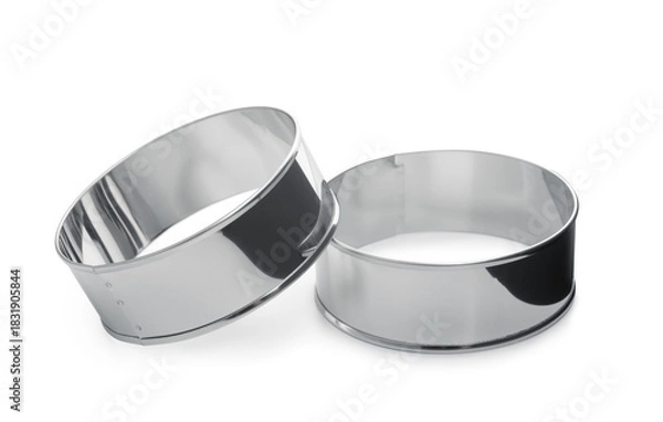 Obraz Two stainless steel ring cooking molds