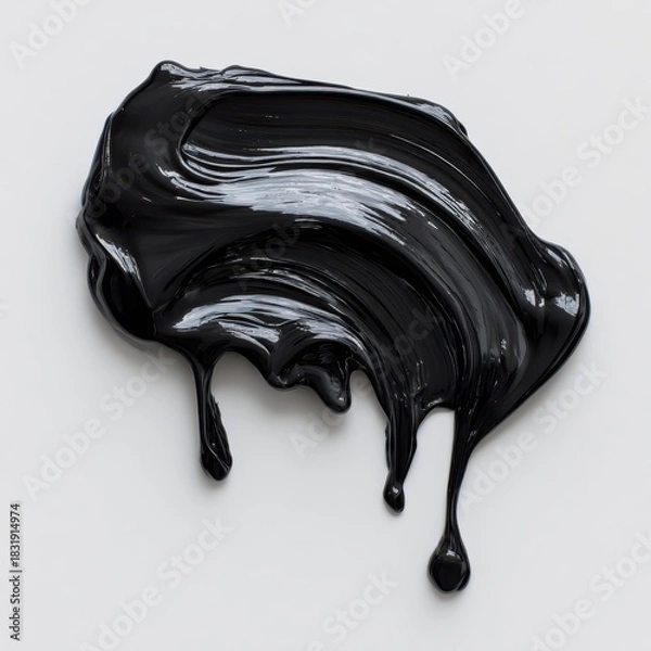 Fototapeta Black Paint Drip