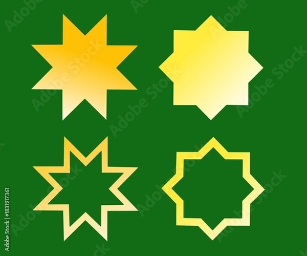 Obraz Star moslem pattern vector, moslem star pattern design image,star pattern stock vector, star moslem symbol design wallpaper and