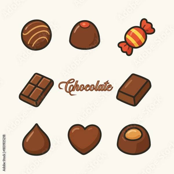 Obraz Chocolate design vector illustration