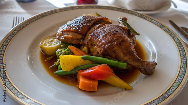 Obraz Roasted Chicken Plate