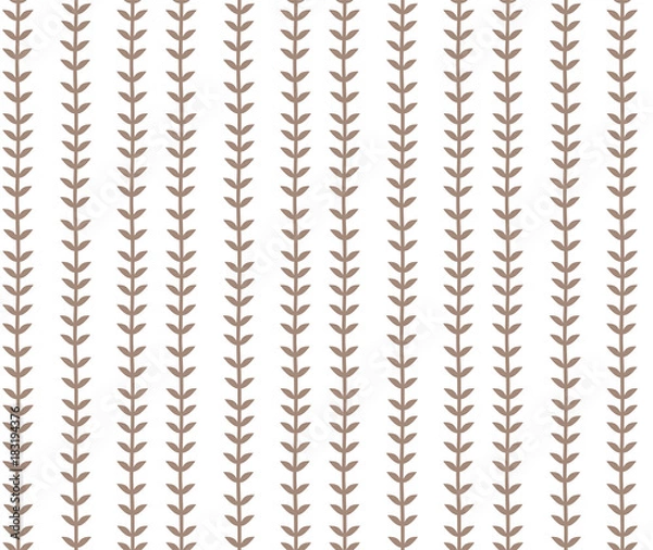 Fototapeta Seamless pattern in scandinavian style. Leaves pattern for print on wallpaper, gift paper, textile, paper. Two-color pattern.