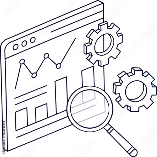 Fototapeta SEO Web Optimization Vector Illustration