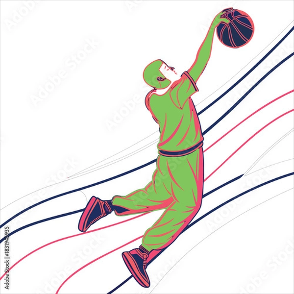 Fototapeta 3D Gradient Fluid Shapes Vector Background