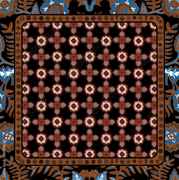 Obraz Ornate Floral Geometric Pocket Square Design