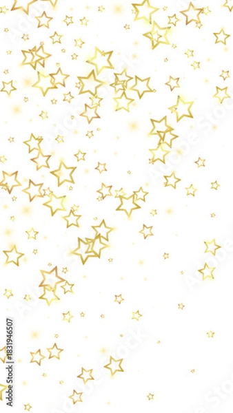 Obraz Gold sparkling star confetti.