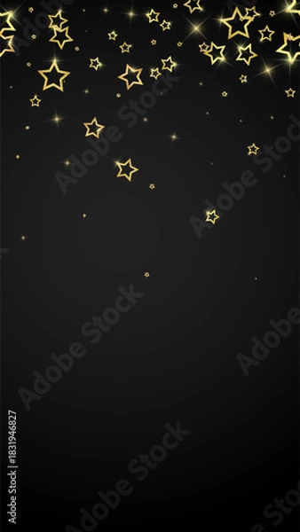 Obraz Gold sparkling star confetti.