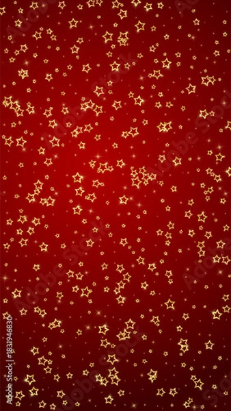 Obraz Gold sparkling star confetti.