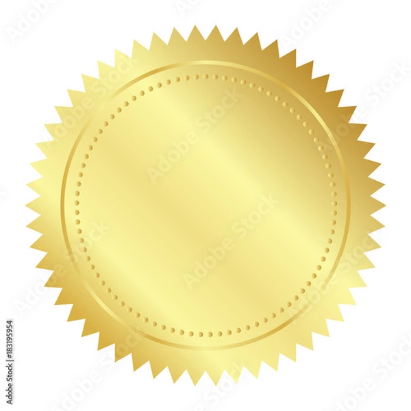 Obraz Vector illustration of gold seal