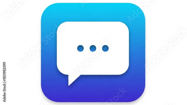 Obraz Chat bubble icon message notification speech bubble vector graphic communication design element app ui 100