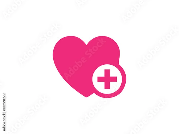Obraz Romantic love symbol vector design illustration design 
